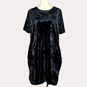 Z Supply Crushed Velvet A Line Dress Green S